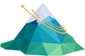 Geometric mountain graphic representing the Executive Function Mastery (SAS) program at Ascend Academic Tutoring, focused on planning, organization, and academic independence. 
