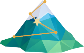 Geometric mountain graphic representing the SAT Reading & Writing course at Ascend Academic Tutoring, focused on strategic, data-driven test preparation. 